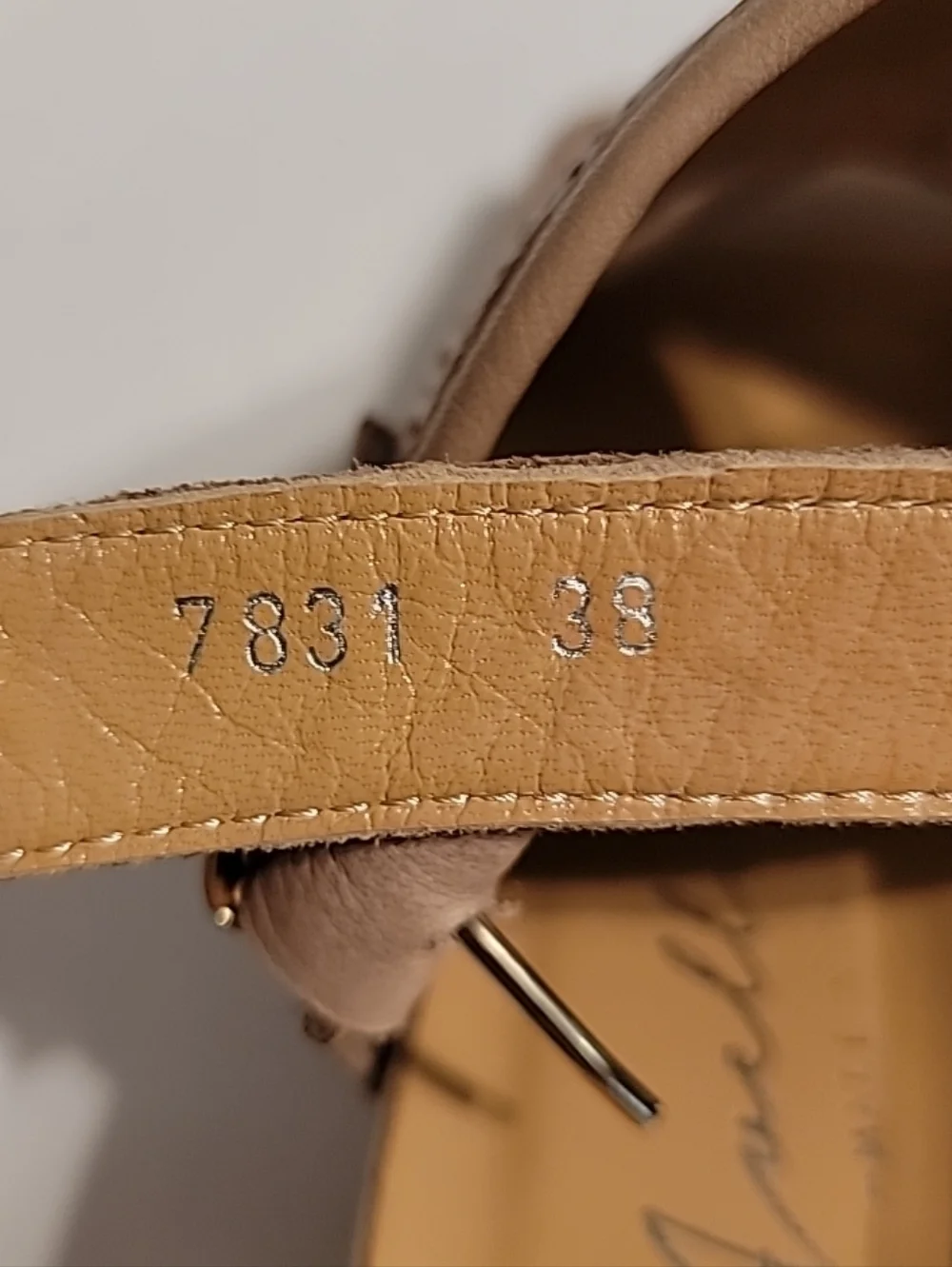 Avellini Women’s Italy Leather Open Toe 3 1/2 Block Heel Sandals Tan Sz7.5/8 EUC